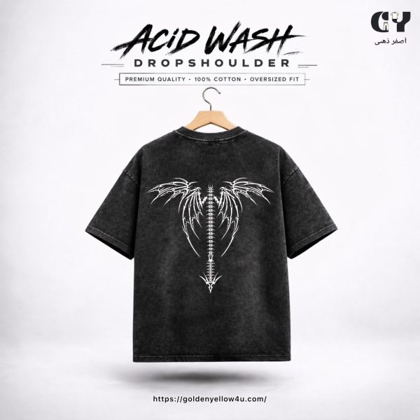 Vertebrae Acid Wash Oversize T-shirt