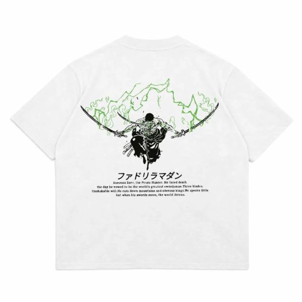 ZORO WHITE PREMIUM OVERSIZED TSHIRT